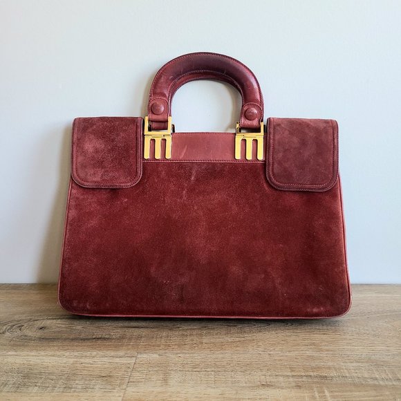 Righini Handbags - Vintage Righini Piazza Spagna Roma suede handbag.